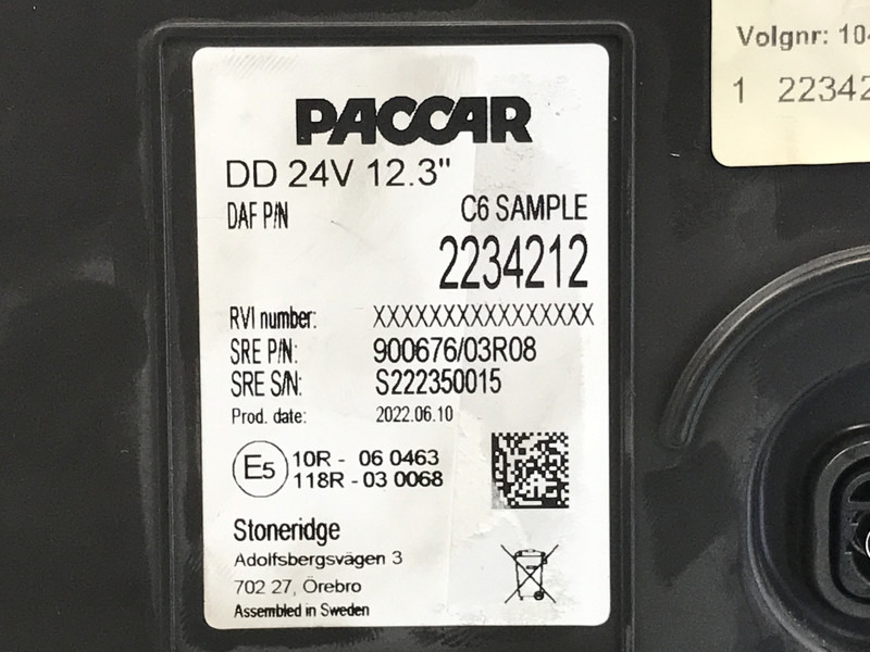 DAF XF G2 Instrumentenpaneel DAF 2234212 - Palubná doska pre Nákladné auto: obrázok 3 DAF XF G2 Instrumentenpaneel DAF 2234212 - Palubná doska pre Nákladné auto: obrázok 3