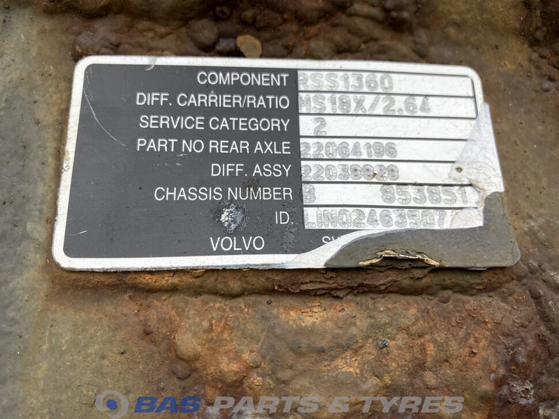 Meritor Differentieel Volvo RSS1360 P13180 - Diferenciál pre Nákladné auto: obrázok 5 Meritor Differentieel Volvo RSS1360 P13180 - Diferenciál pre Nákladné auto: obrázok 5