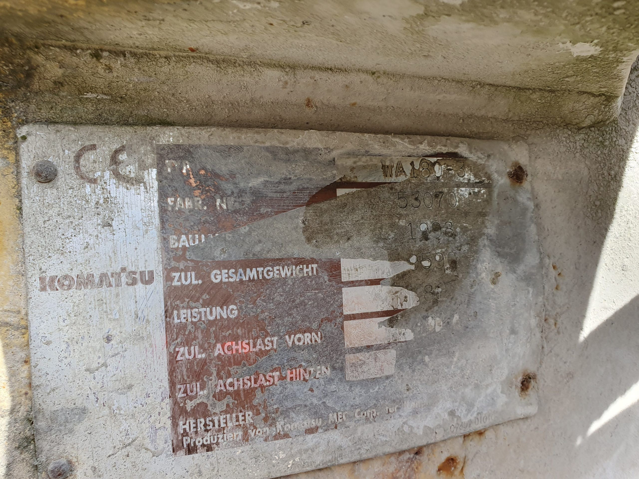 KOMATSU WA180.3 N/S:53070 - Kolesový nakladač: obrázok 2 KOMATSU WA180.3 N/S:53070 - Kolesový nakladač: obrázok 2