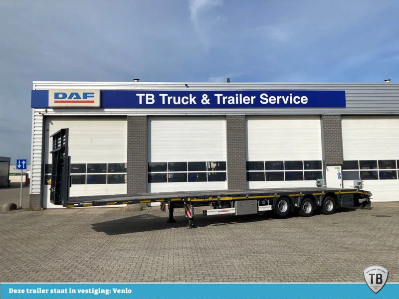 Kässbohrer SPA M3 / 1N - 18 / 27 Heavy Duty uitschuifbare vlakke mega trailer met liftas, rongen en oprijplaten - Náves skriňové: obrázok 1 Kässbohrer SPA M3 / 1N - 18 / 27 Heavy Duty uitschuifbare vlakke mega trailer met liftas, rongen en oprijplaten - Náves skriňové: obrázok 1