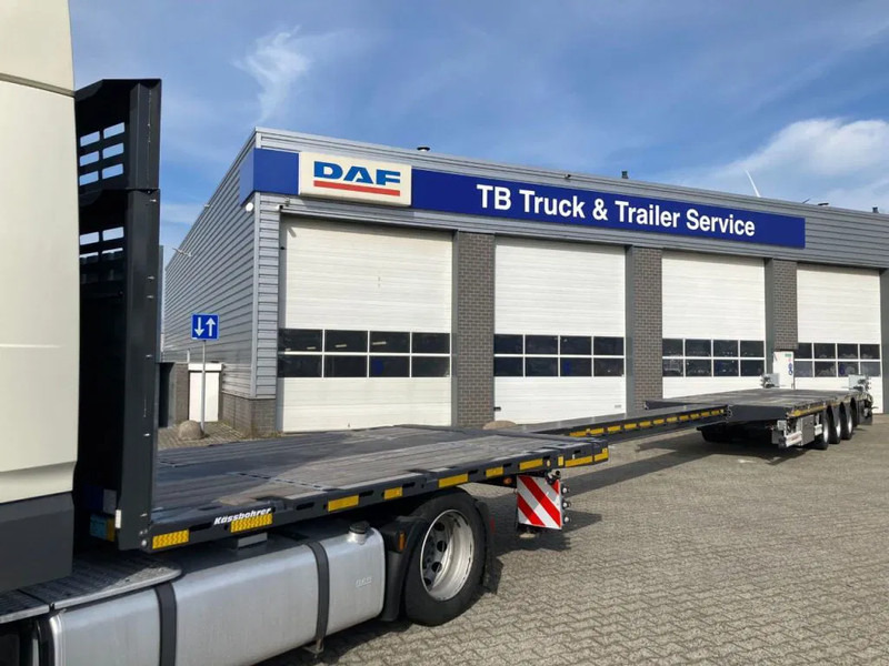 Kässbohrer SPA M3 / 1N - 18 / 27 Heavy Duty uitschuifbare vlakke mega trailer met liftas, rongen en oprijplaten - Náves skriňové: obrázok 4 Kässbohrer SPA M3 / 1N - 18 / 27 Heavy Duty uitschuifbare vlakke mega trailer met liftas, rongen en oprijplaten - Náves skriňové: obrázok 4