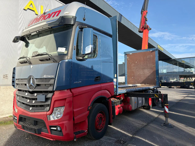Mercedes-Benz Actros 2548 6X2 + Aanhanger*Palfinger crane*Cruise control*Airco* - Plachtové nákladné vozidlo, Auto s hydraulickou rukou: obrázok 1 Mercedes-Benz Actros 2548 6X2 + Aanhanger*Palfinger crane*Cruise control*Airco* - Plachtové nákladné vozidlo, Auto s hydraulickou rukou: obrázok 1
