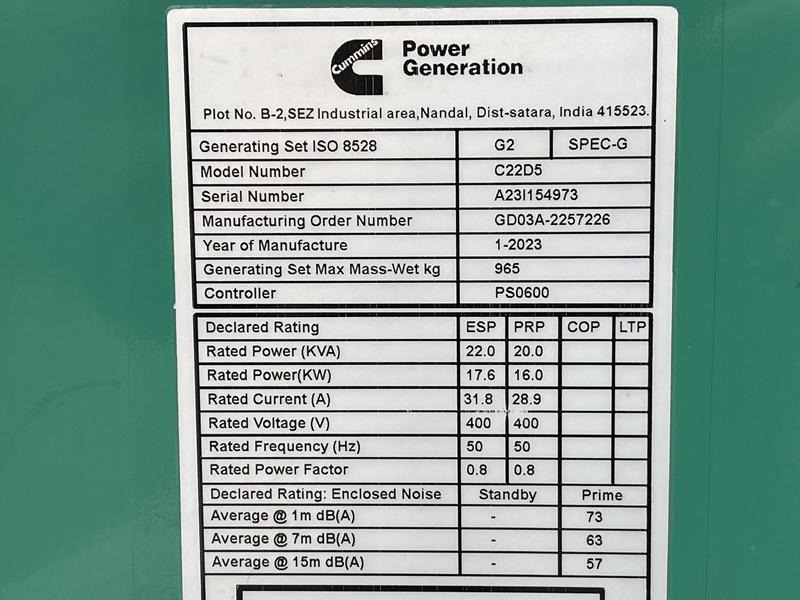 Cummins C 22 D 5 - Elektrický generátor: obrázok 4 Cummins C 22 D 5 - Elektrický generátor: obrázok 4