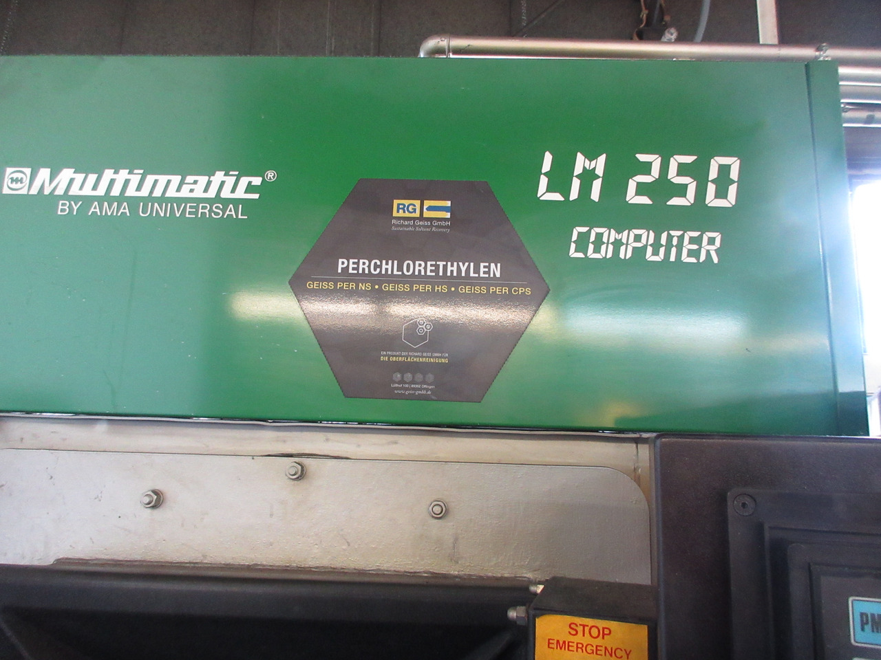 AMA Universal Multimatic LM 250 Computer Entfettungsanlage mit PER Perchlorethylen - Obrábací stroj: obrázok 5 AMA Universal Multimatic LM 250 Computer Entfettungsanlage mit PER Perchlorethylen - Obrábací stroj: obrázok 5
