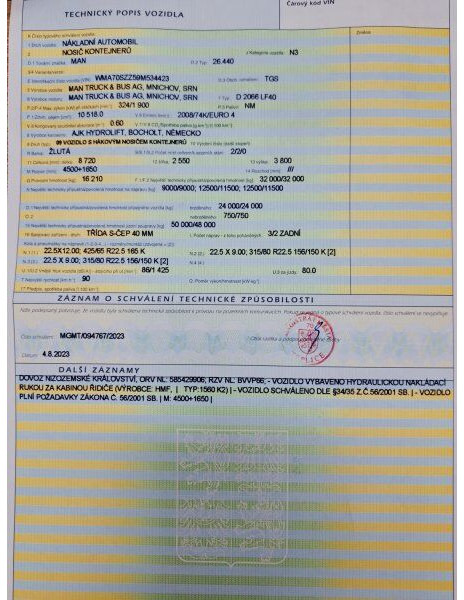 MAN TGS 33.440 - Hákový nosič kontajnerov, Auto s hydraulickou rukou: obrázok 5 MAN TGS 33.440 - Hákový nosič kontajnerov, Auto s hydraulickou rukou: obrázok 5