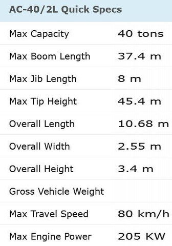 Terex AC40-2L - Žeriav pre všetky terény: obrázok 4 Terex AC40-2L - Žeriav pre všetky terény: obrázok 4