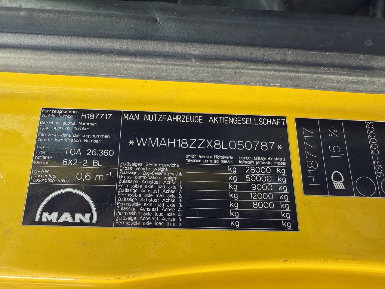 MAN TGA 26.360 6X2 Kipper Kran Palfinger 15500 - Sklápač, Auto s hydraulickou rukou: obrázok 5 MAN TGA 26.360 6X2 Kipper Kran Palfinger 15500 - Sklápač, Auto s hydraulickou rukou: obrázok 5