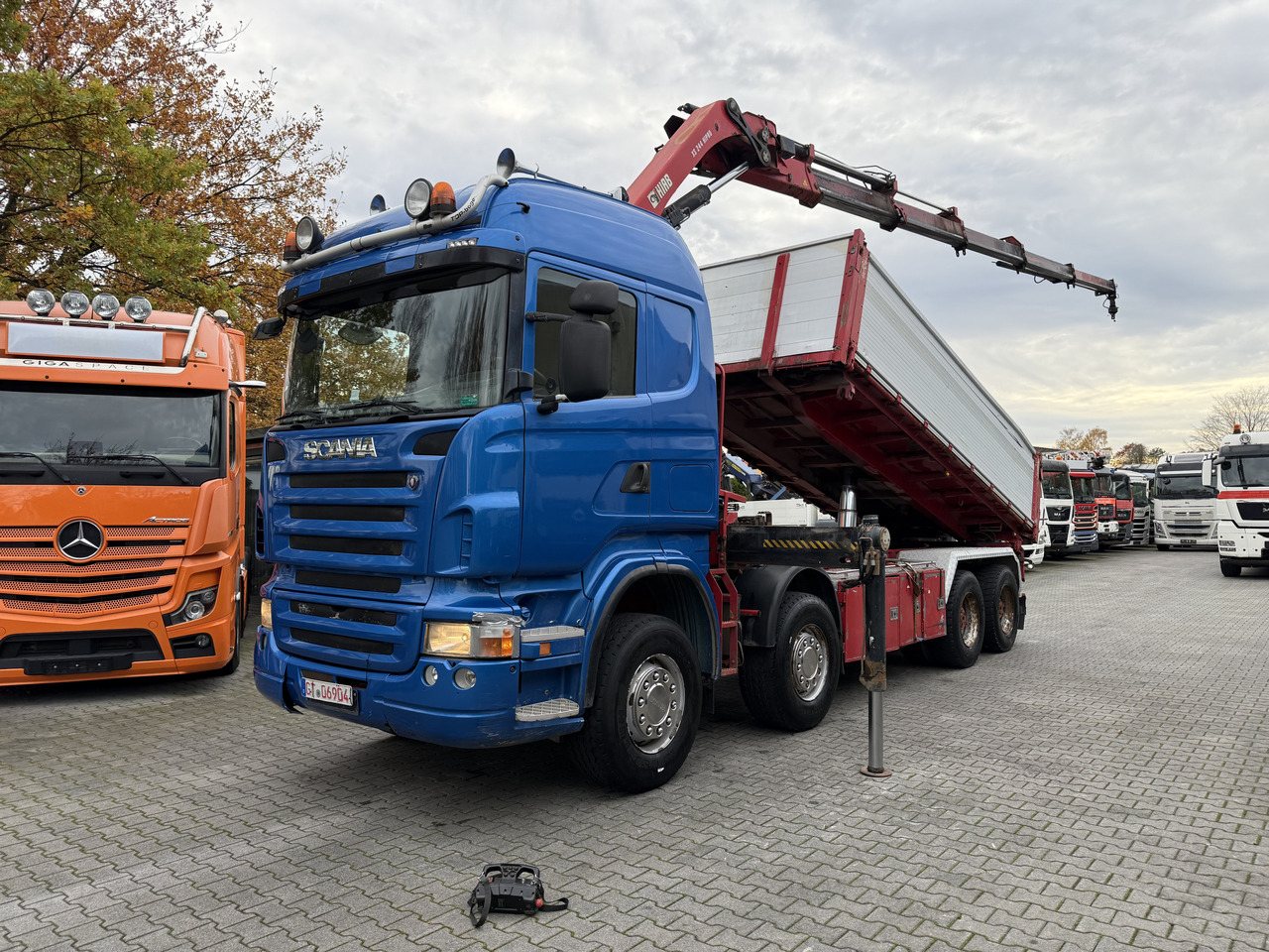 Scania R580 8X4 Kipper Kran HIAB 244-5 - Sklápač, Auto s hydraulickou rukou: obrázok 1 Scania R580 8X4 Kipper Kran HIAB 244-5 - Sklápač, Auto s hydraulickou rukou: obrázok 1