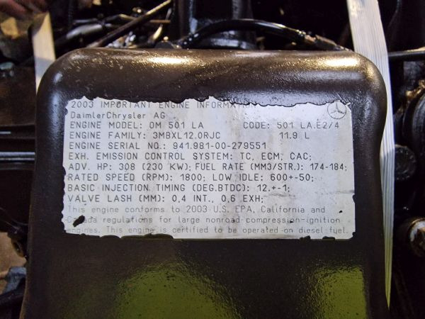 Mercedes Benz OM501LA.E2/4 Industrial Spec Engine (Plant) - Motor pre Stavebné stroje: obrázok 3 Mercedes Benz OM501LA.E2/4 Industrial Spec Engine (Plant) - Motor pre Stavebné stroje: obrázok 3
