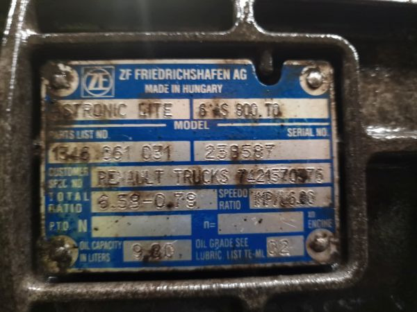 ZF Ecolite 6AS800TO Gearbox - Prevodovka: obrázok 2 ZF Ecolite 6AS800TO Gearbox - Prevodovka: obrázok 2