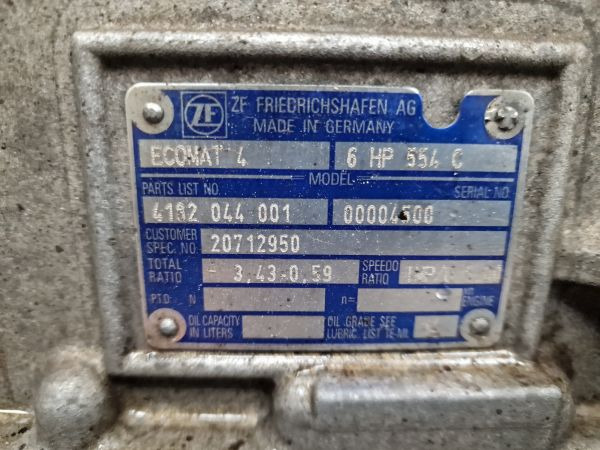 ZF Ecomat 4 6HP554C Gearbox - Prevodovka: obrázok 2 ZF Ecomat 4 6HP554C Gearbox - Prevodovka: obrázok 2