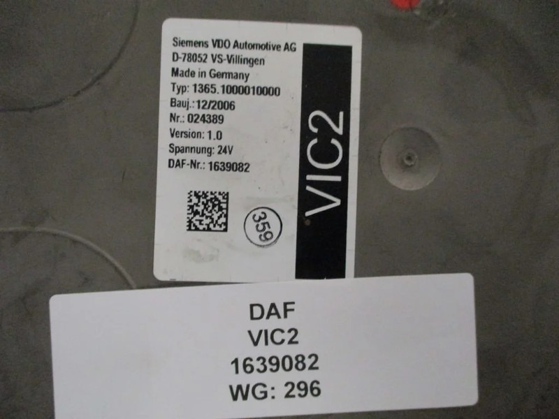DAF 1639082 VIC2 1.0 MODULE - Elektrický systém: obrázok 2 DAF 1639082 VIC2 1.0 MODULE - Elektrický systém: obrázok 2
