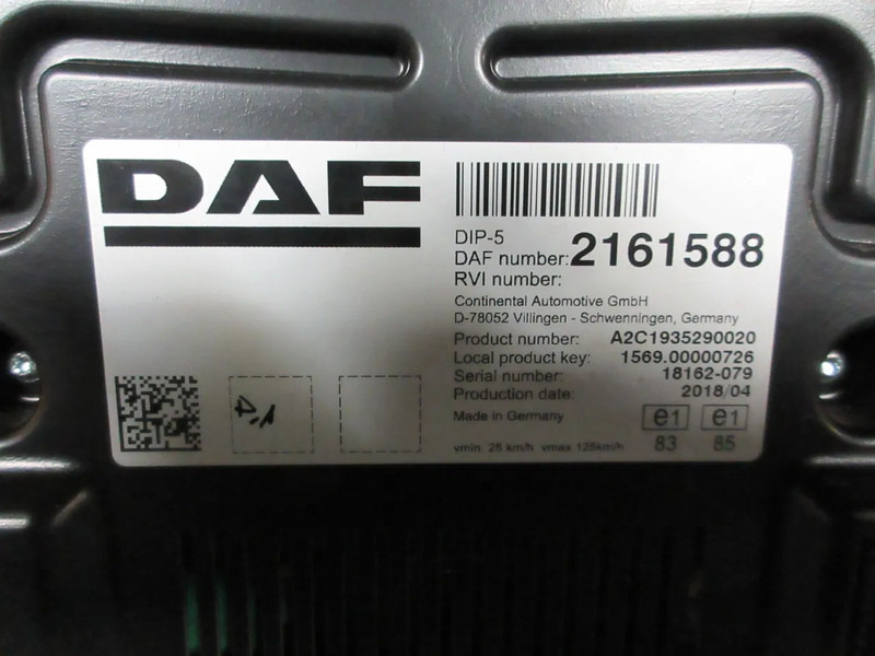 DAF 2161588 INSTRUMENTENPANEEL DAF XF CF 450 EURO 6 MODEL 2020 - Palubná doska pre Nákladné auto: obrázok 5 DAF 2161588 INSTRUMENTENPANEEL DAF XF CF 450 EURO 6 MODEL 2020 - Palubná doska pre Nákladné auto: obrázok 5