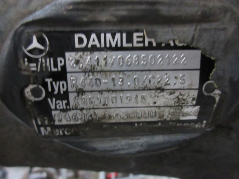 Mercedes-Benz R440-13,0/C22.5 TYPE 746301 RATIO 2,411 MERCEDES MP4 EURO 6 - Diferenciál pre Nákladné auto: obrázok 5 Mercedes-Benz R440-13,0/C22.5 TYPE 746301 RATIO 2,411 MERCEDES MP4 EURO 6 - Diferenciál pre Nákladné auto: obrázok 5