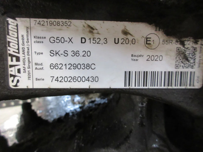 SAF G50-X D152.3 U20.0 SK-S 36.20 G50-X D152.3 U20.0 SK-S 36.20 VOLVO FH 460 EURO 6 MODEL 2021 - Točnica pre Nákladné auto: obrázok 5 SAF G50-X D152.3 U20.0 SK-S 36.20 G50-X D152.3 U20.0 SK-S 36.20 VOLVO FH 460 EURO 6 MODEL 2021 - Točnica pre Nákladné auto: obrázok 5
