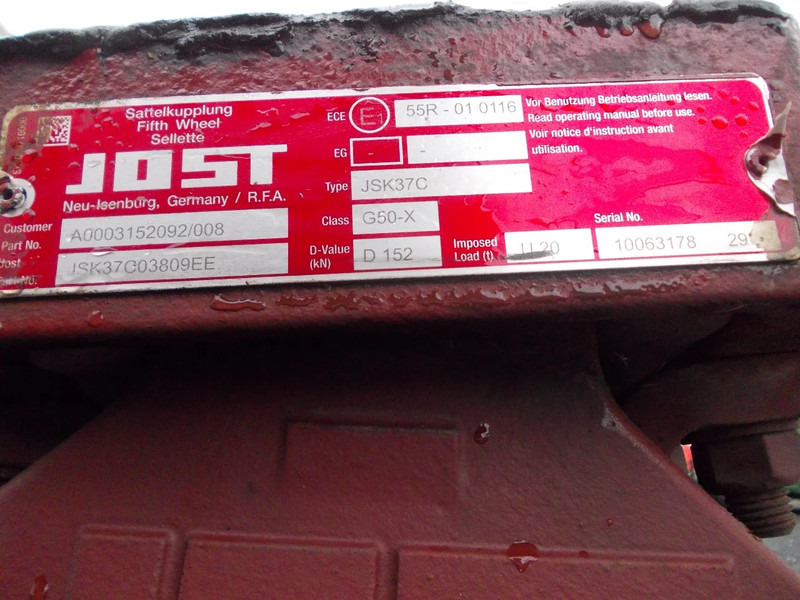 Jost G50-X D152 JSK37C03809EE G50-X D152 JSK37C03809EE MERCEDES BENZ 1851 EURO 6 - Točnica pre Nákladné auto: obrázok 5 Jost G50-X D152 JSK37C03809EE G50-X D152 JSK37C03809EE MERCEDES BENZ 1851 EURO 6 - Točnica pre Nákladné auto: obrázok 5