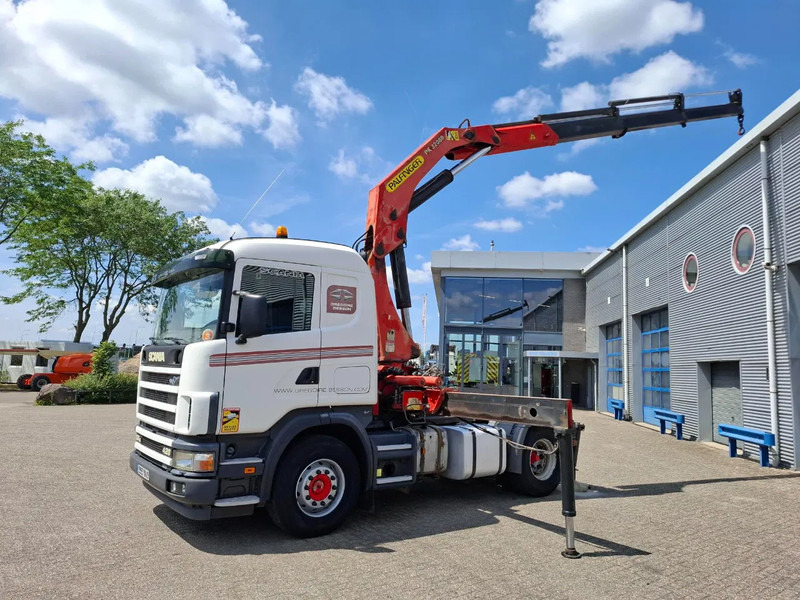 Scania 124G-420 / RETARDER / PALFINGER PK32080 / DOUBLE TANK / AIRCO / GOOD CONDITION / MANUAL / EURO-3 / 2004 - Auto s hydraulickou rukou: obrázok 2 Scania 124G-420 / RETARDER / PALFINGER PK32080 / DOUBLE TANK / AIRCO / GOOD CONDITION / MANUAL / EURO-3 / 2004 - Auto s hydraulickou rukou: obrázok 2