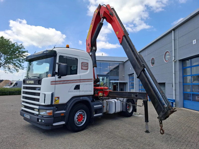 Scania 124G-420 / RETARDER / PALFINGER PK32080 / DOUBLE TANK / AIRCO / GOOD CONDITION / MANUAL / EURO-3 / 2004 - Auto s hydraulickou rukou: obrázok 1 Scania 124G-420 / RETARDER / PALFINGER PK32080 / DOUBLE TANK / AIRCO / GOOD CONDITION / MANUAL / EURO-3 / 2004 - Auto s hydraulickou rukou: obrázok 1