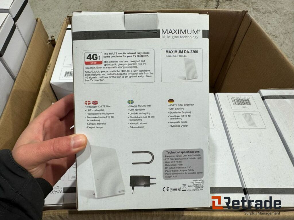 46 stk,MAXIMUM LTE 4G antenner (A0020809) - Nástroj/ Vybavenie: obrázok 4 46 stk,MAXIMUM LTE 4G antenner (A0020809) - Nástroj/ Vybavenie: obrázok 4