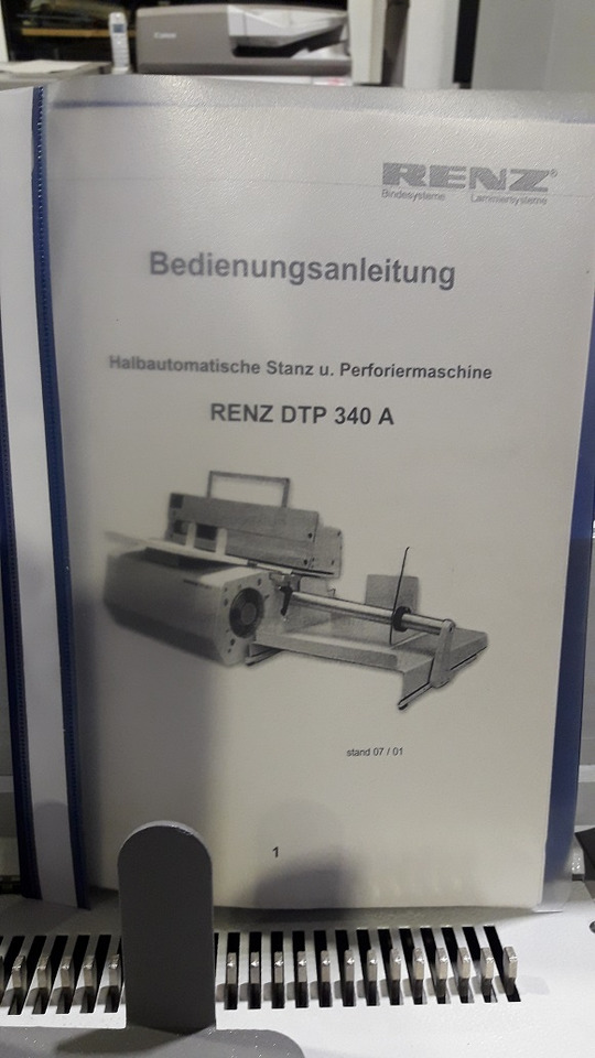 Semi-automatic table punching machine Christian Renz DTP 340 A with calendar tooling - Tlačiarenský stroj: obrázok 2 Semi-automatic table punching machine Christian Renz DTP 340 A with calendar tooling - Tlačiarenský stroj: obrázok 2