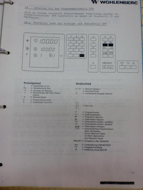 Rezačka na papier Wohlenberg WP 76 SPM high-speed cutter: obrázok 6 Rezačka na papier Wohlenberg WP 76 SPM high-speed cutter: obrázok 6