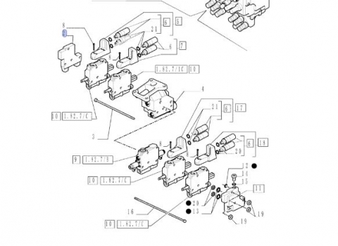 New Holland T7, Tm, T7000, Tm7000 Series Tm120 Control Valve Plate 5190710 - Hydraulický ventil pre Traktor: obrázok 4 New Holland T7, Tm, T7000, Tm7000 Series Tm120 Control Valve Plate 5190710 - Hydraulický ventil pre Traktor: obrázok 4