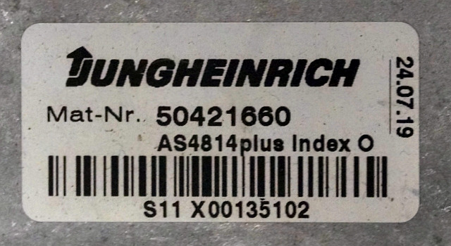 Jungheinrich 50421660 | rij regeling drive controller AS4814 Plus Index 0 504321 - Riadiaca jednotka pre Manipulačná technika: obrázok 2 Jungheinrich 50421660 | rij regeling drive controller AS4814 Plus Index 0 504321 - Riadiaca jednotka pre Manipulačná technika: obrázok 2