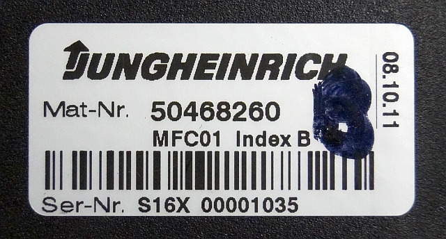 Jungheinrich 50468260 | MFC01 Brake sn A00076722 from ETV214 year 2011 - Riadiaca jednotka pre Manipulačná technika: obrázok 4 Jungheinrich 50468260 | MFC01 Brake sn A00076722 from ETV214 year 2011 - Riadiaca jednotka pre Manipulačná technika: obrázok 4