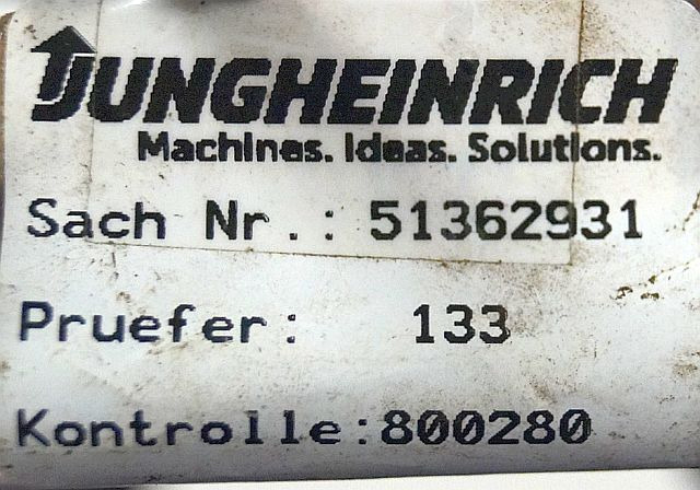 Jungheinrich 51362931 | Kabelboom Wiring loom Kabelboom Wiring loom - Elektrický systém pre Manipulačná technika: obrázok 2 Jungheinrich 51362931 | Kabelboom Wiring loom Kabelboom Wiring loom - Elektrický systém pre Manipulačná technika: obrázok 2