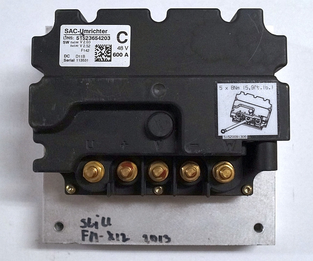 Still 51523654203 | Controller 48V/600A V2,03 V2,52 sn. 113531 from Still FMX12 - Riadiaca jednotka pre Manipulačná technika: obrázok 1 Still 51523654203 | Controller 48V/600A V2,03 V2,52 sn. 113531 from Still FMX12 - Riadiaca jednotka pre Manipulačná technika: obrázok 1