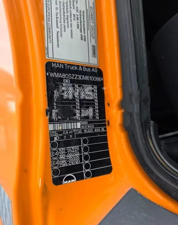 Sklápač MAN TGS 18.320 4x4 – Wywrotka trójstronna Meiller + Kran HIAB | Komunalny | Euro 5: obrázok 13