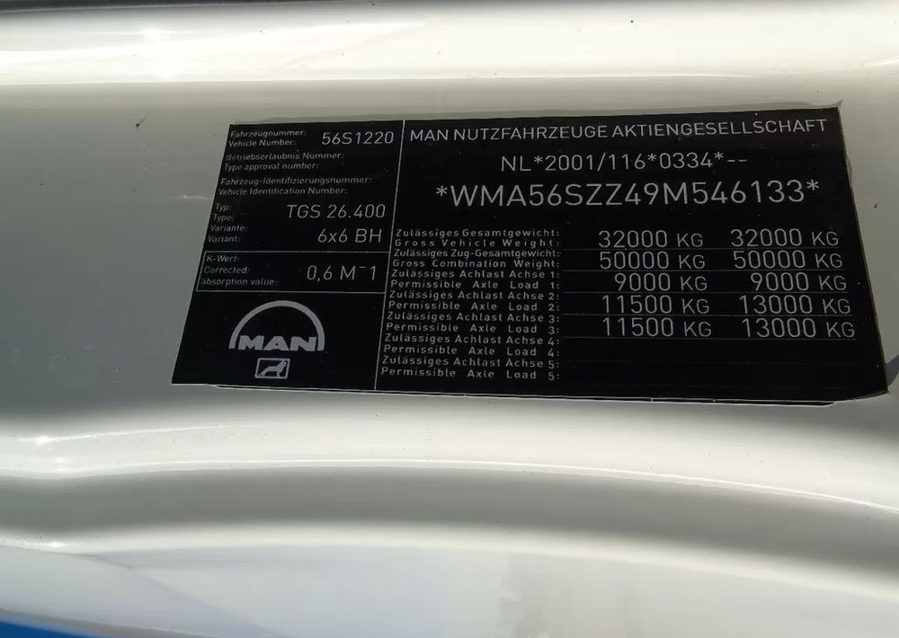 MAN TGS 26.400 6x6 – Wywrotka 3-stronna Meiller + Żuraw HIAB 166 E3 HIPRO – 429.222 km – Euro 4 - Sklápač, Auto s hydraulickou rukou: obrázok 5 MAN TGS 26.400 6x6 – Wywrotka 3-stronna Meiller + Żuraw HIAB 166 E3 HIPRO – 429.222 km – Euro 4 - Sklápač, Auto s hydraulickou rukou: obrázok 5