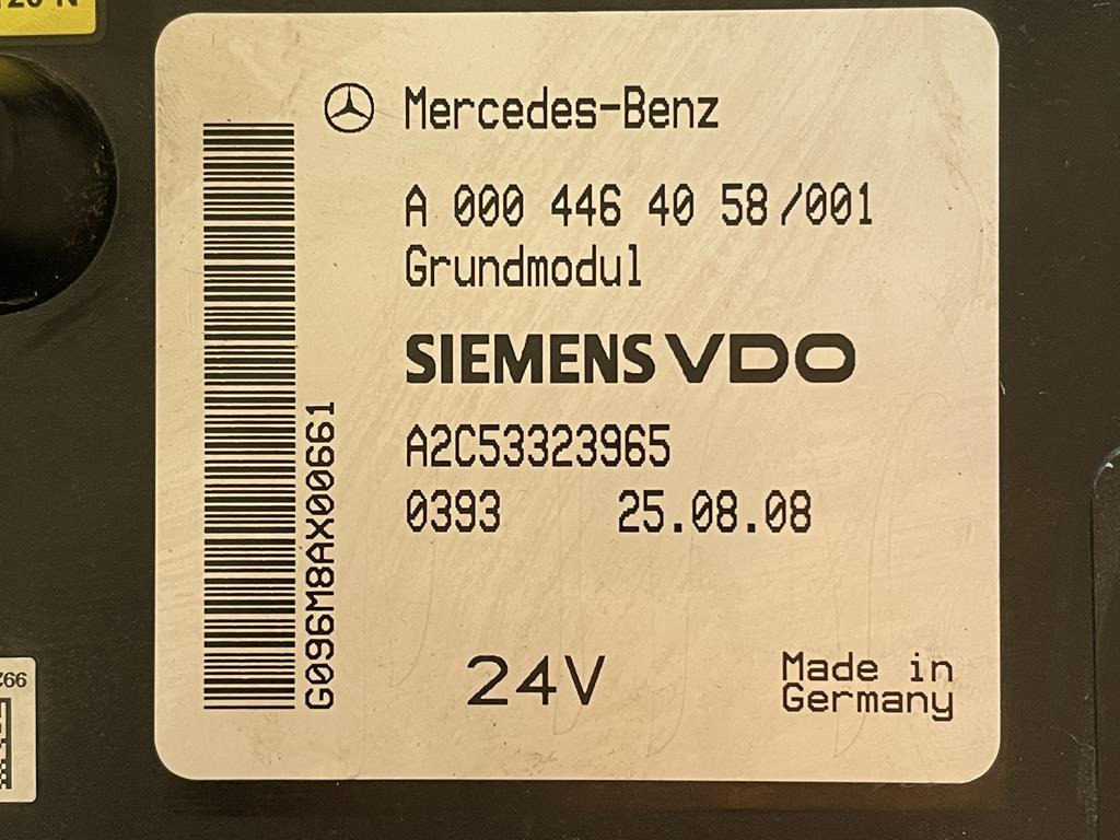 MERCEDES-BENZ ACTROS GRUNDMODUL - A 000 446 40 58 - Poistka pre Nákladné auto: obrázok 3 MERCEDES-BENZ ACTROS GRUNDMODUL - A 000 446 40 58 - Poistka pre Nákladné auto: obrázok 3