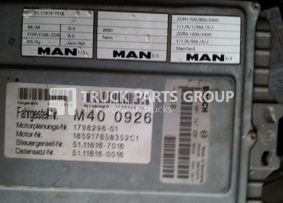 MAN ECU EDC, engine control unit 4 series , L2000, 51116167173, 5111 control unit - Riadiaca jednotka pre Nákladné auto: obrázok 4 MAN ECU EDC, engine control unit 4 series , L2000, 51116167173, 5111 control unit - Riadiaca jednotka pre Nákladné auto: obrázok 4