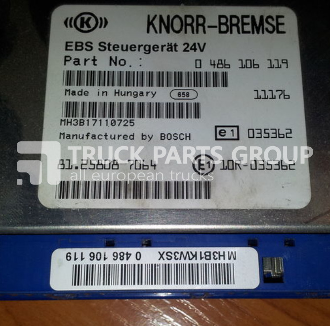 MAN TGA, TGX, TGS, TGM, TGL, Electronic brake system 5/8 FULL EBS - Riadiaca jednotka pre Nákladné auto: obrázok 1 MAN TGA, TGX, TGS, TGM, TGL, Electronic brake system 5/8 FULL EBS - Riadiaca jednotka pre Nákladné auto: obrázok 1