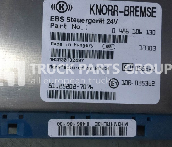 MAN TGX, TGL, TGS, TGM, EBS control unit, electronic brake system, 0 control unit - Riadiaca jednotka pre Nákladné auto: obrázok 1 MAN TGX, TGL, TGS, TGM, EBS control unit, electronic brake system, 0 control unit - Riadiaca jednotka pre Nákladné auto: obrázok 1