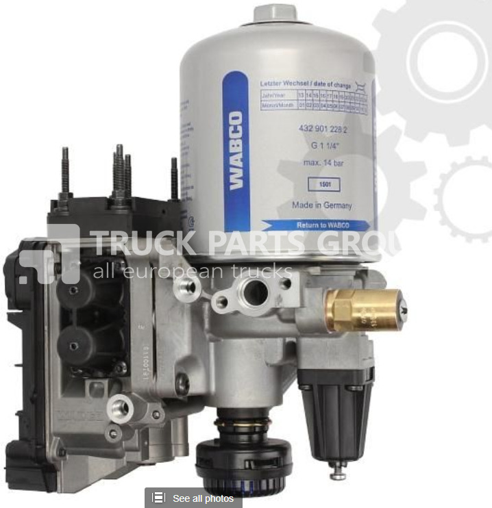 SCANIA R, T, P, G series EURO3, EURO4, EURO5, APS air dryer, 2308777, 2 crane - Diely bŕzd pre Nákladné auto: obrázok 2 SCANIA R, T, P, G series EURO3, EURO4, EURO5, APS air dryer, 2308777, 2 crane - Diely bŕzd pre Nákladné auto: obrázok 2