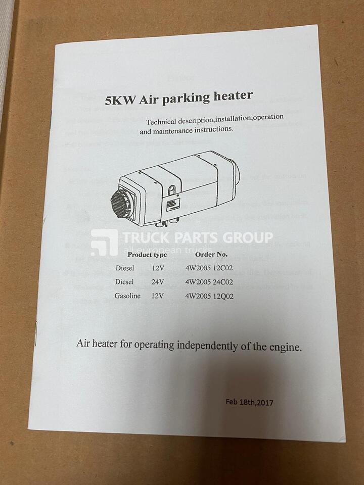 WEBASTO, EBERSPACHER air tonic cab heater, air parking heater, 2 kw, 5 kw air heater - Kúrenie/ Vetranie pre Nákladné auto: obrázok 4 WEBASTO, EBERSPACHER air tonic cab heater, air parking heater, 2 kw, 5 kw air heater - Kúrenie/ Vetranie pre Nákladné auto: obrázok 4