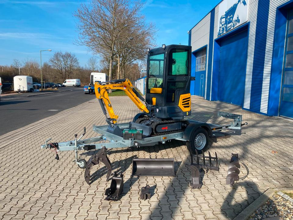 Minibagger BK950KS + Anhänger + Zubehör *INKL.19% MWST*BERGER KRAUS*KABINE*SOFORT!* - Mini rýpadlo: obrázok 1 Minibagger BK950KS + Anhänger + Zubehör *INKL.19% MWST*BERGER KRAUS*KABINE*SOFORT!* - Mini rýpadlo: obrázok 1