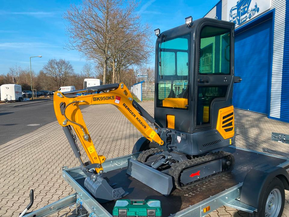 Minibagger BK950KS + Anhänger + Zubehör *INKL.19% MWST*BERGER KRAUS*KABINE*SOFORT!* - Mini rýpadlo: obrázok 5 Minibagger BK950KS + Anhänger + Zubehör *INKL.19% MWST*BERGER KRAUS*KABINE*SOFORT!* - Mini rýpadlo: obrázok 5