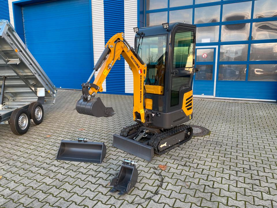 Minibagger BK950KS im Komplettpaket mit Kippanhänger und Auffahrrampen *INKL.19% MWST*BERGER KRAUS*SOFORT!* - Mini rýpadlo: obrázok 4 Minibagger BK950KS im Komplettpaket mit Kippanhänger und Auffahrrampen *INKL.19% MWST*BERGER KRAUS*SOFORT!* - Mini rýpadlo: obrázok 4