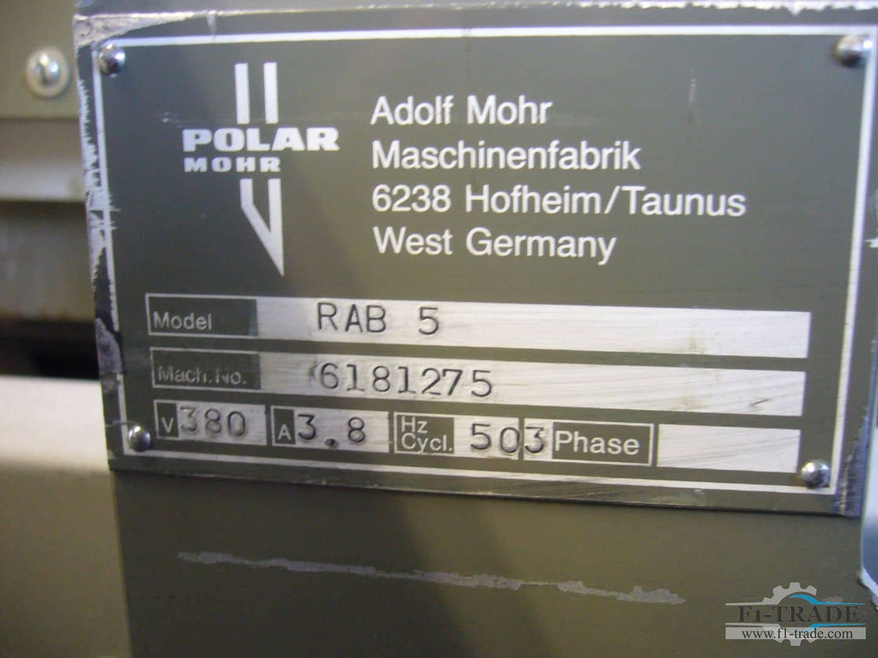 Polar RAB 5 - Tlačiarenský stroj: obrázok 4 Polar RAB 5 - Tlačiarenský stroj: obrázok 4