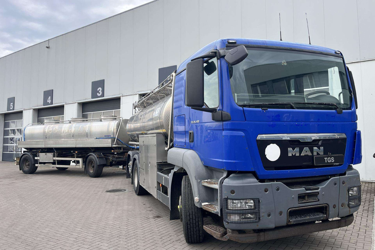 MAN TGS 26.400 6X2-2 Plandex (08632) - Cisternové vozidlo, Cisternový príves: obrázok 1 MAN TGS 26.400 6X2-2 Plandex (08632) - Cisternové vozidlo, Cisternový príves: obrázok 1