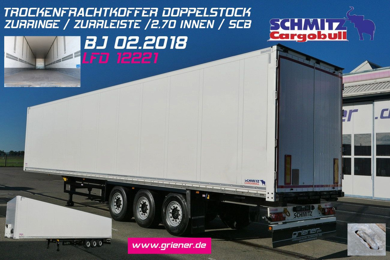 Schmitz Cargobull SKO 24/DOPPELSTOCK / ZURRLEISTE / LASI 12642 XL - Náves skriňové: obrázok 1 Schmitz Cargobull SKO 24/DOPPELSTOCK / ZURRLEISTE / LASI 12642 XL - Náves skriňové: obrázok 1