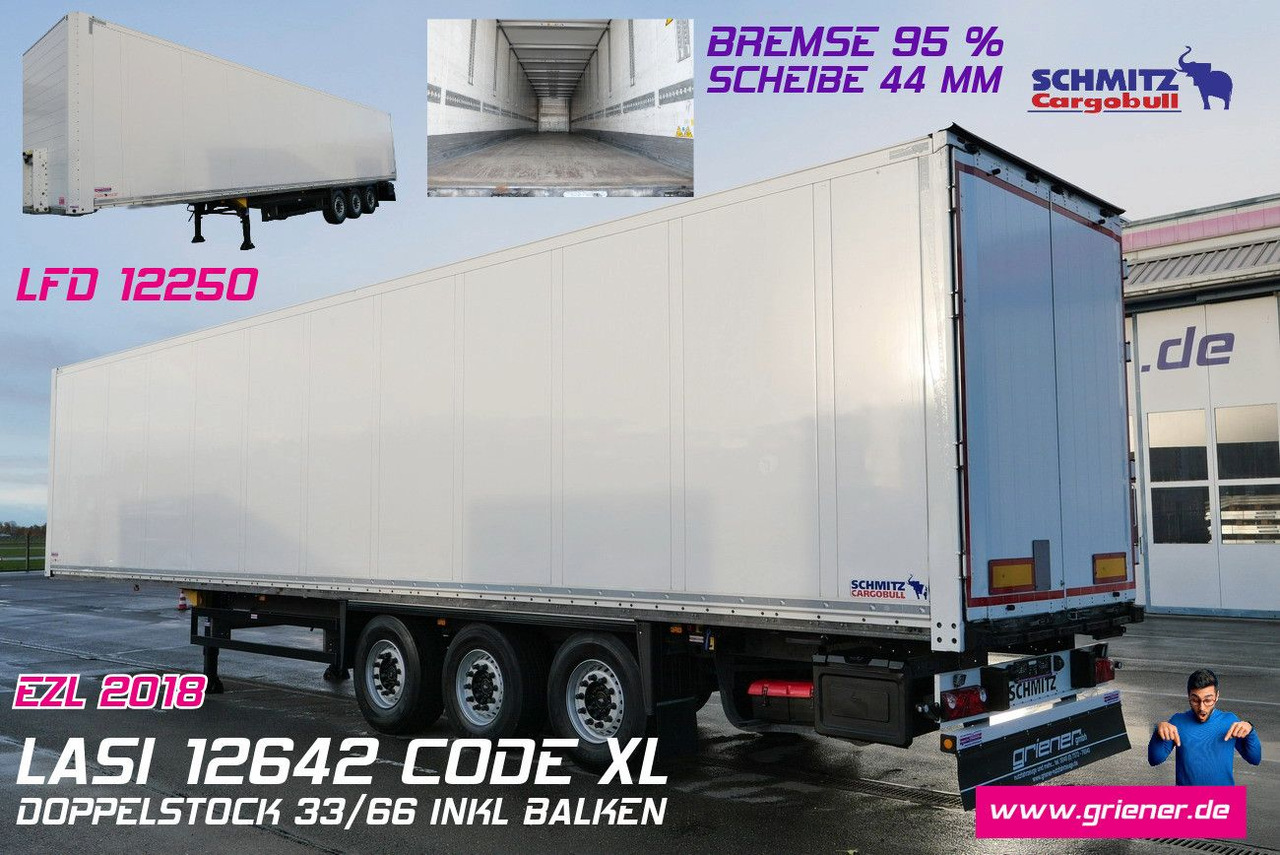 Schmitz Cargobull SKO 24/DOPPELSTOCK / ZURRLEISTE / LASI 12642 XL - Náves skriňové: obrázok 1 Schmitz Cargobull SKO 24/DOPPELSTOCK / ZURRLEISTE / LASI 12642 XL - Náves skriňové: obrázok 1