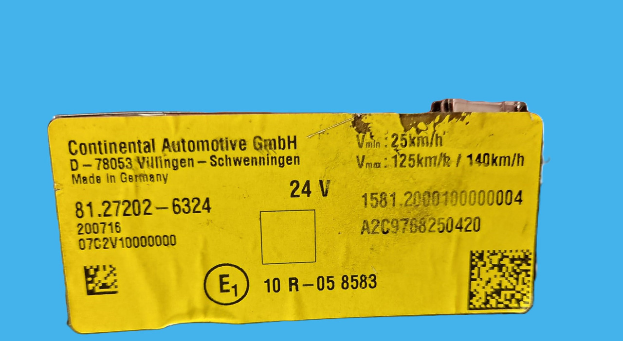 81.27202-6324 LICZNIK ZEGAR MAN 81.27202-6324 MAN Continental D-78053 - Palubná doska: obrázok 4 81.27202-6324 LICZNIK ZEGAR MAN 81.27202-6324 MAN Continental D-78053 - Palubná doska: obrázok 4