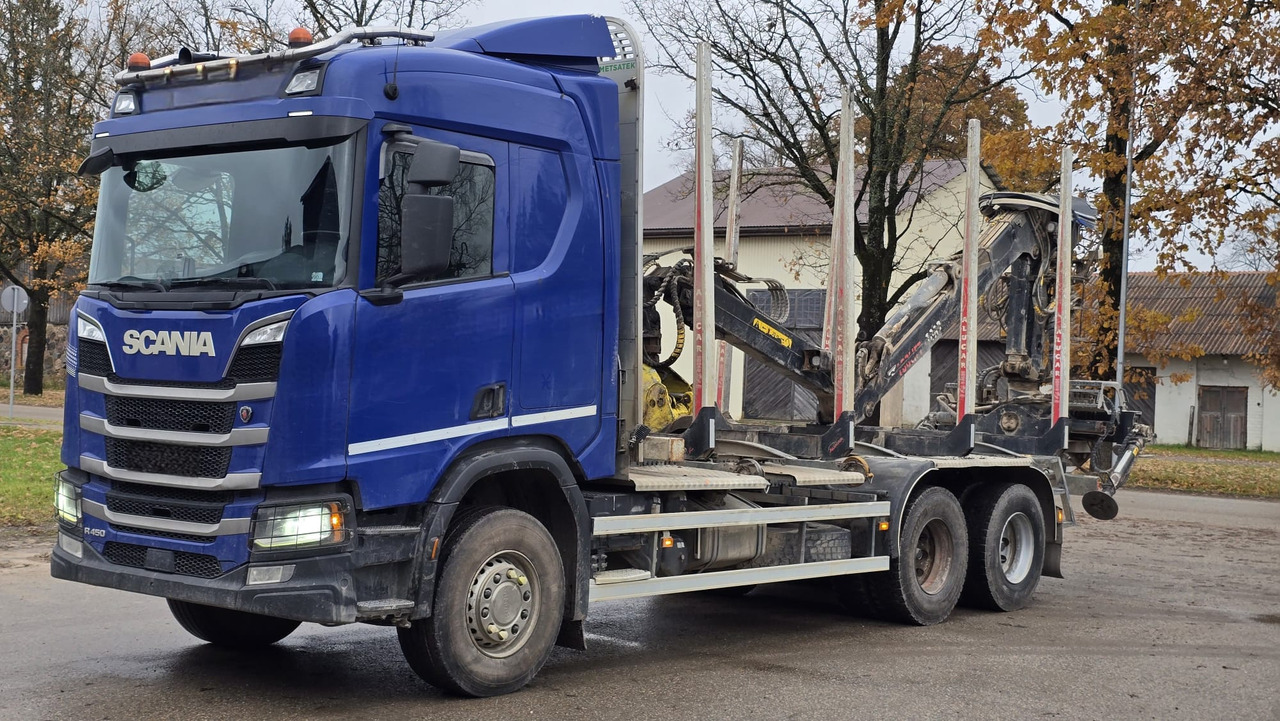 SCANIA R450 - Nákladné vozidlo na prepravu dreva, Auto s hydraulickou rukou: obrázok 1 SCANIA R450 - Nákladné vozidlo na prepravu dreva, Auto s hydraulickou rukou: obrázok 1