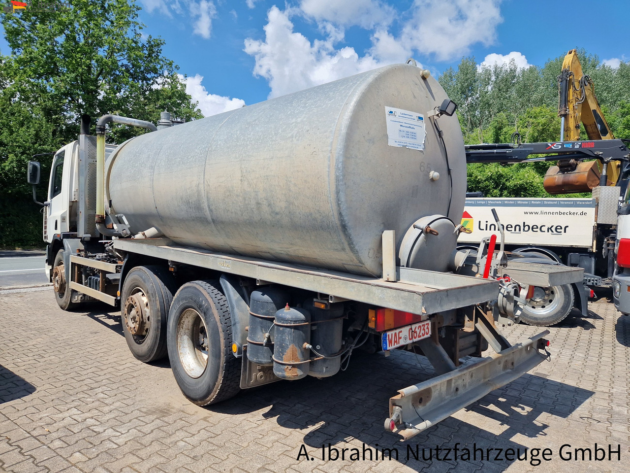 Cisternové vozidlo Daf CF 290 Wassertank 13500 L, Tank verzinkt Vorlauf- Lift- Lenkachse: obrázok 14