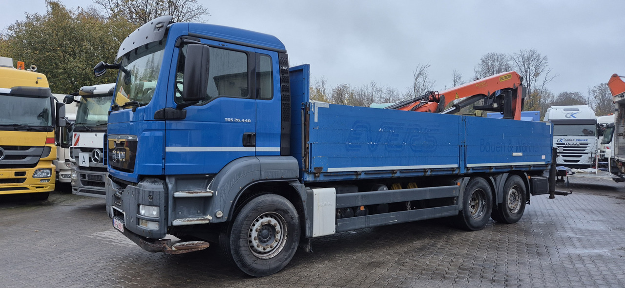 MAN 28.440 TGS 26.440 mit PK 18002 Kran - Auto s hydraulickou rukou, Valníkový/ Plošinový nákladný automobil: obrázok 1 MAN 28.440 TGS 26.440 mit PK 18002 Kran - Auto s hydraulickou rukou, Valníkový/ Plošinový nákladný automobil: obrázok 1
