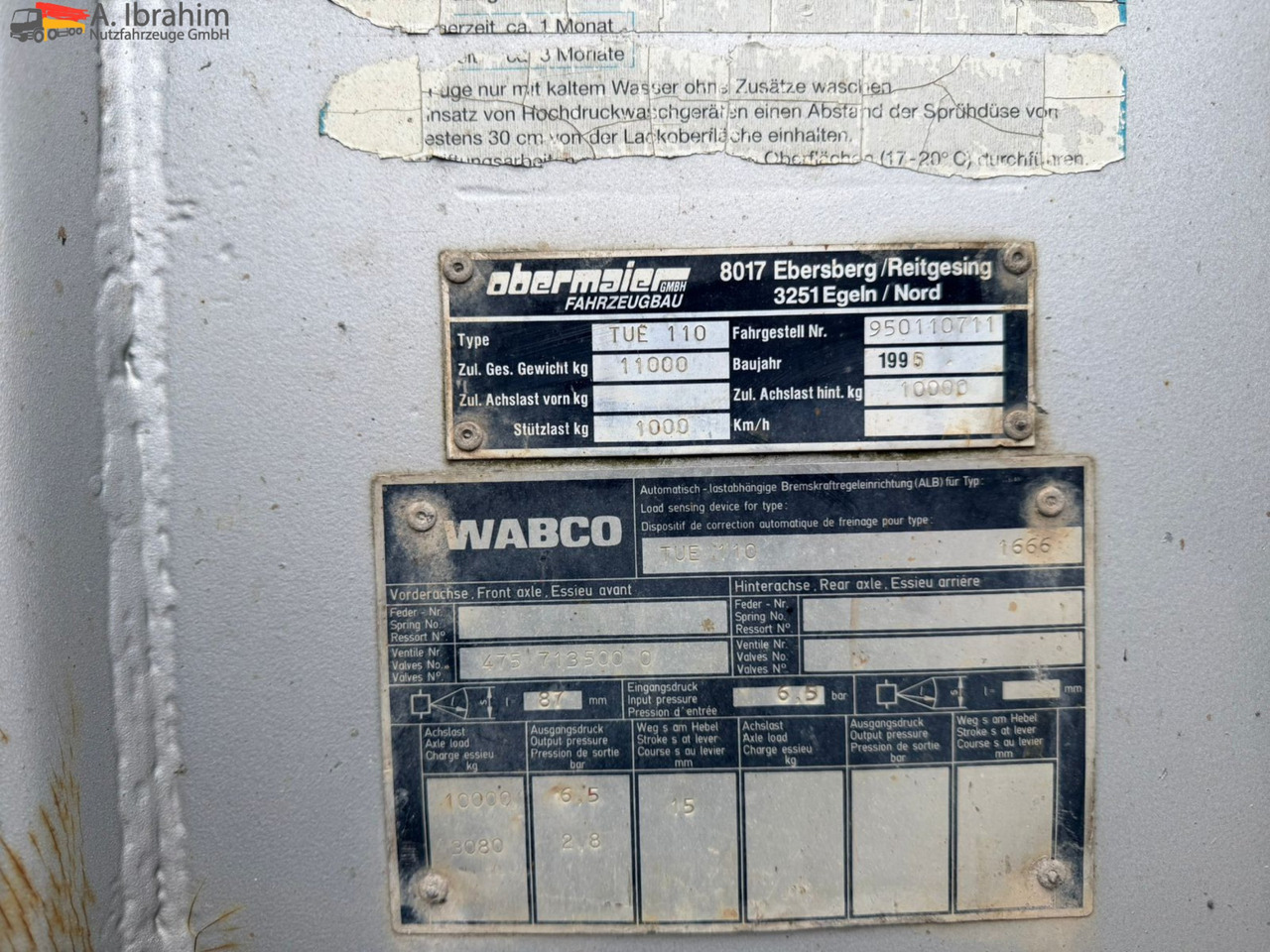 Obermaier TUE110 SDAH Tieflader | | Trommelbremse | Rampen | 7.2 Plattform | Stützfuß vorne - Príves podvalník: obrázok 5 Obermaier TUE110 SDAH Tieflader | | Trommelbremse | Rampen | 7.2 Plattform | Stützfuß vorne - Príves podvalník: obrázok 5